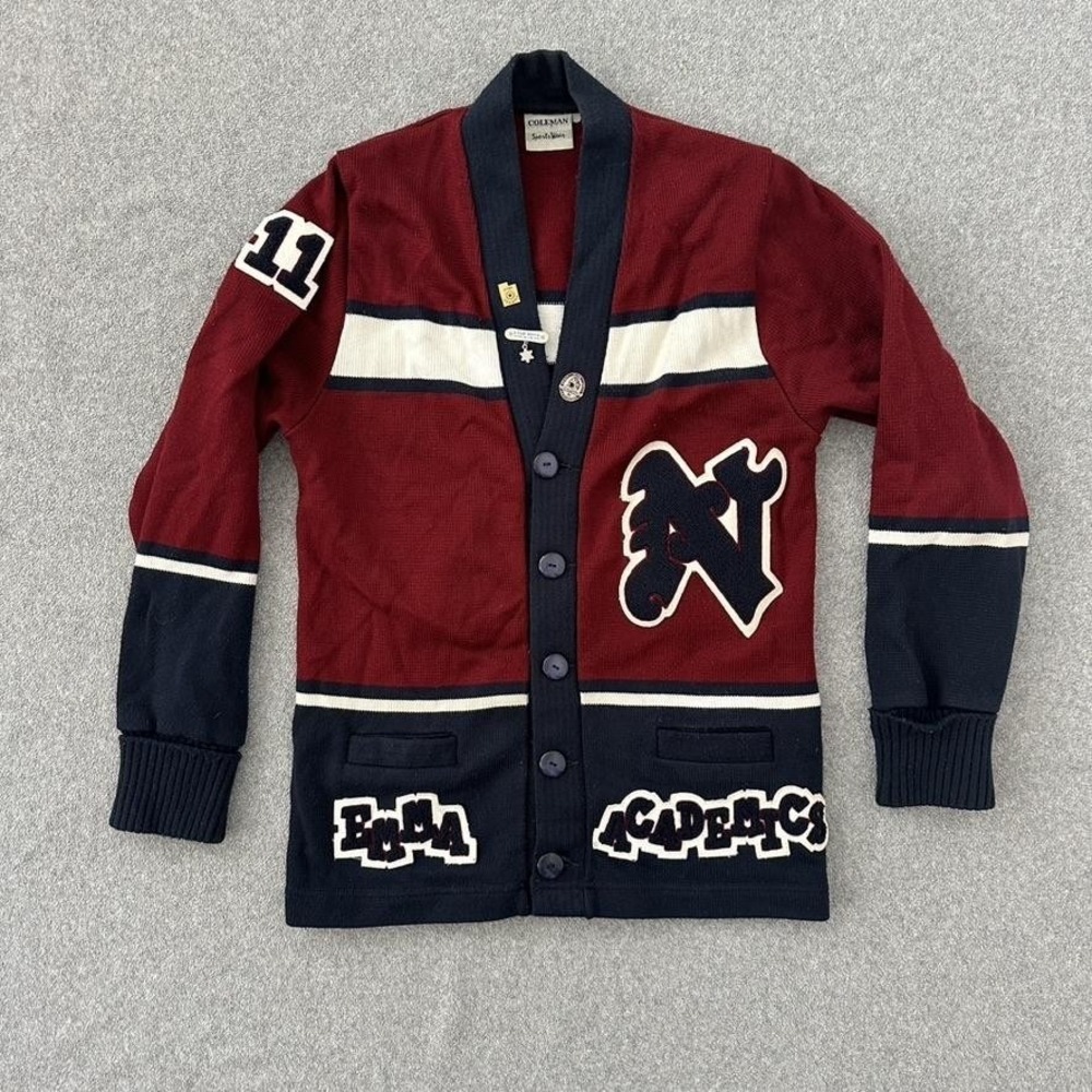 Coleman HOSA Utah Varsity Cardigan Sweater‎ Womens Small Academic Patches Knit